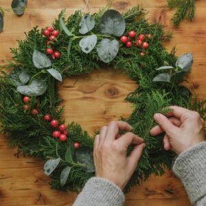 Taller de Coronas Navideñas para Puerta
